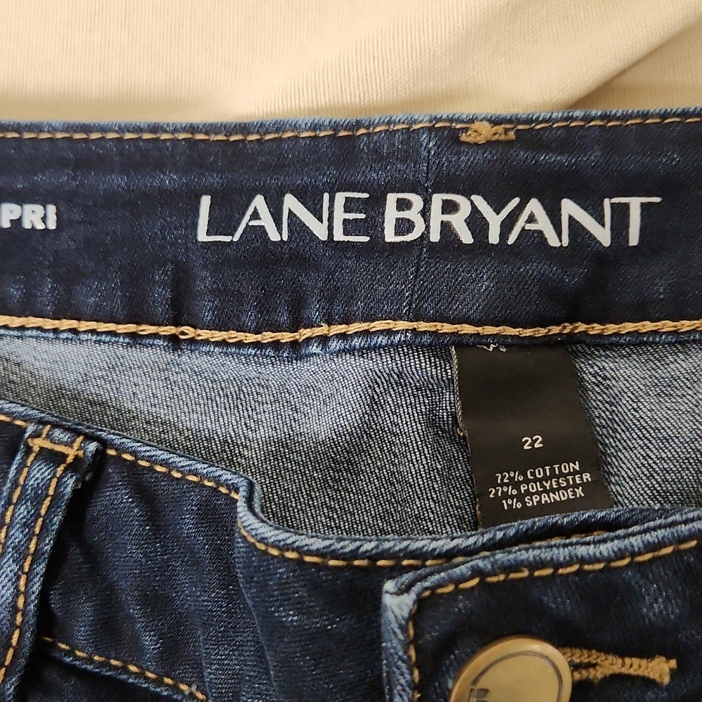 Lane Bryant Dark Blue Denim Jeans 22 High Waist/ Ankle - Picture 4 of 5